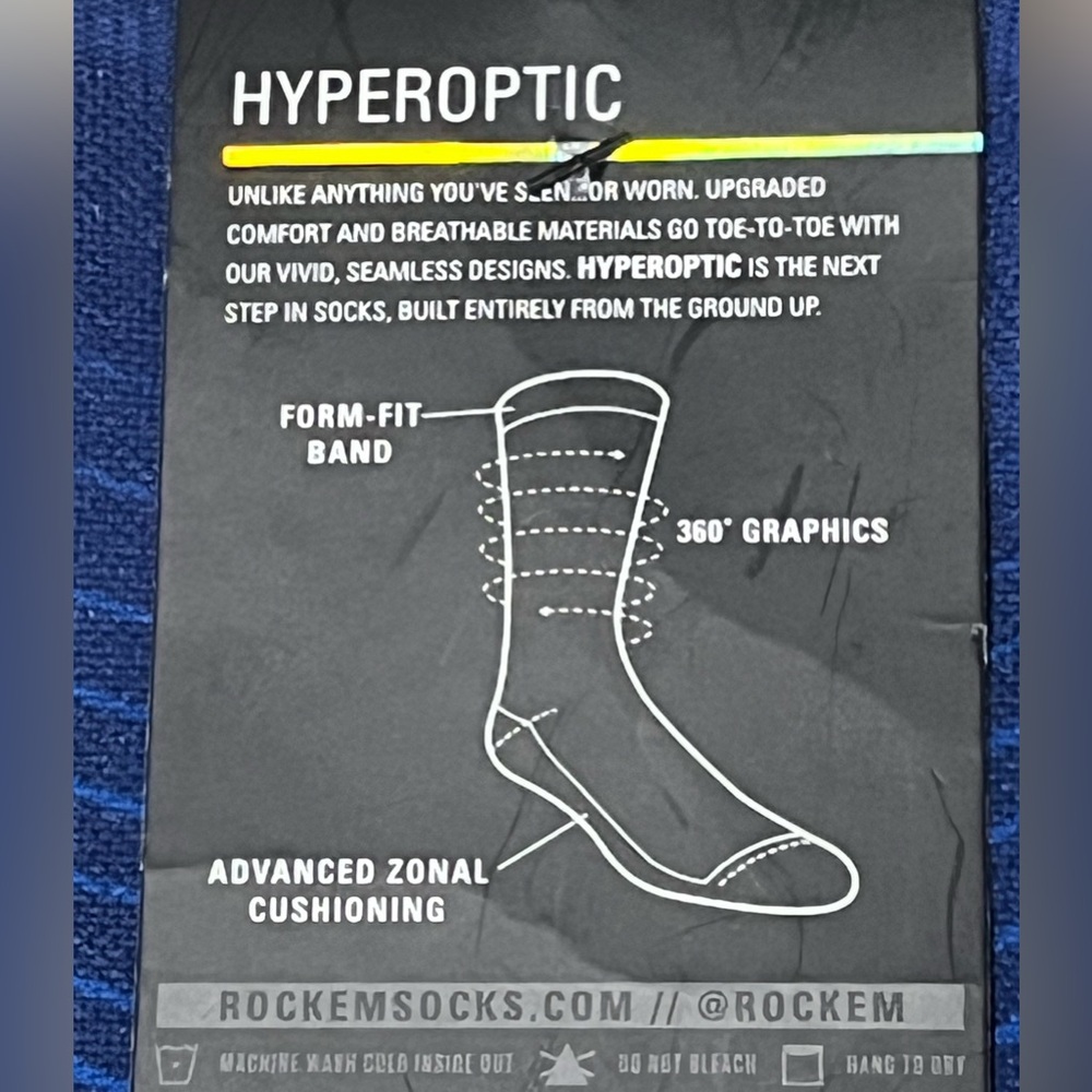 Rock ‘Em OKC Thunder Hyperoptic Socks BNWT - Picture 3 of 5